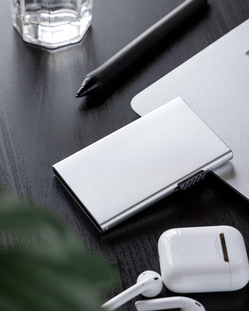 VULKIT Minimalist Credit Card Holder Pop Up Cards RFID Protection Slim Metal Wallet - Image 4